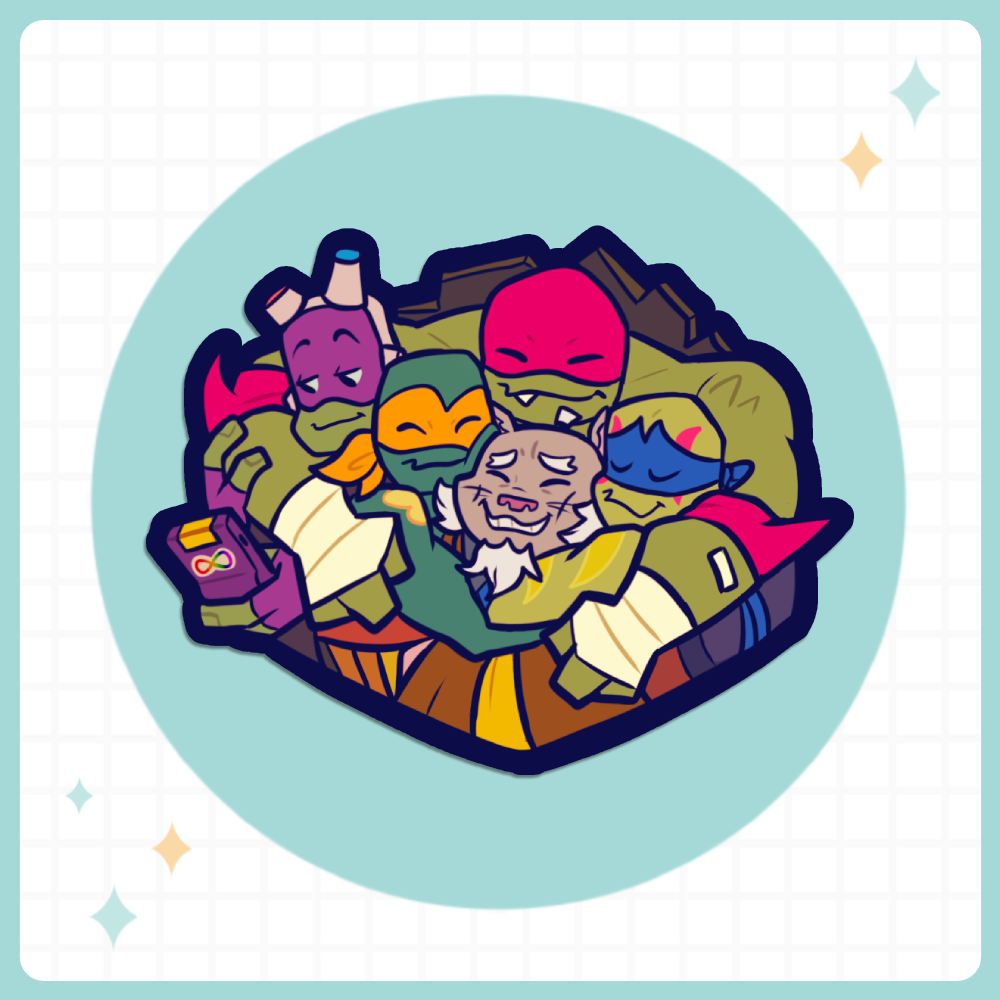 Turtle Family Hug Sticker