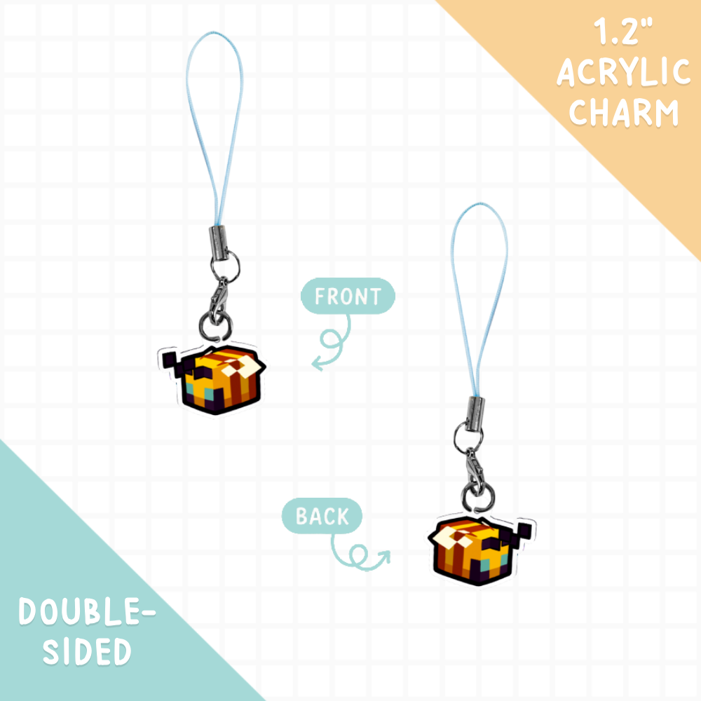 Baby Bee Acrylic Phone Charm