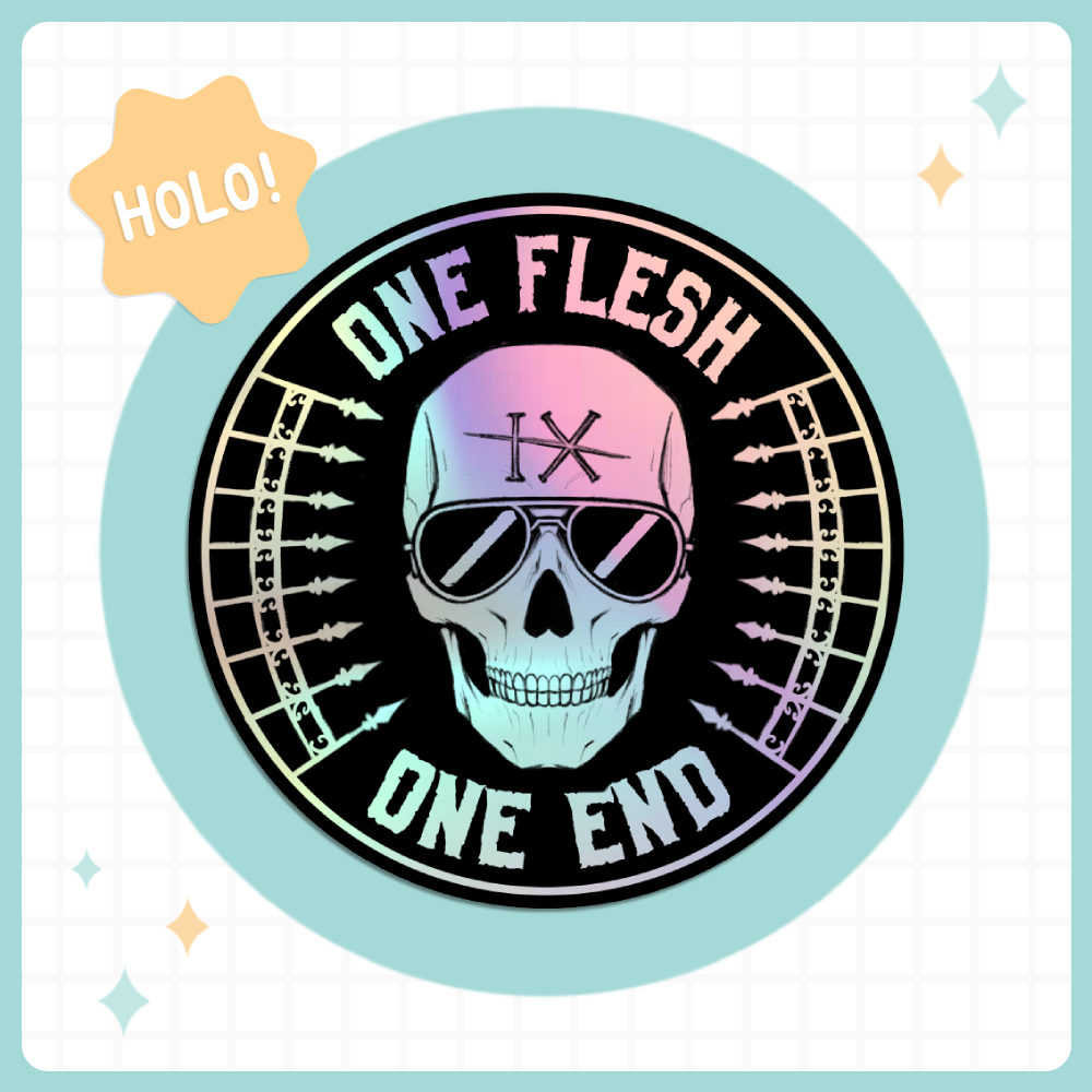 One Flesh Holo Sticker