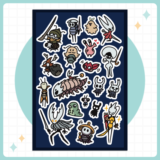 Hollow Knight/Silksong Sticker Sheet