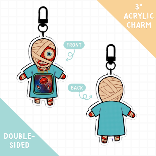 Curly Acrylic Shaker Charm