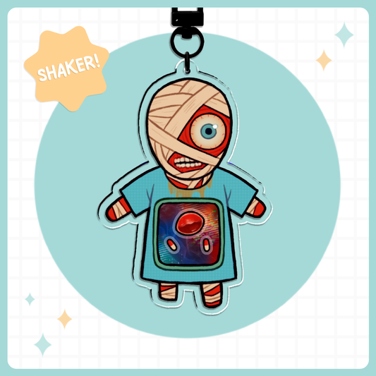 Curly Acrylic Shaker Charm