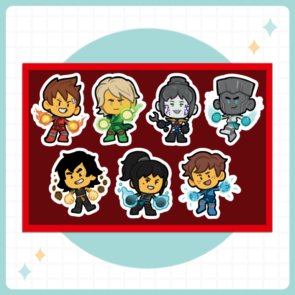Little Ninja Sticker Sheet
