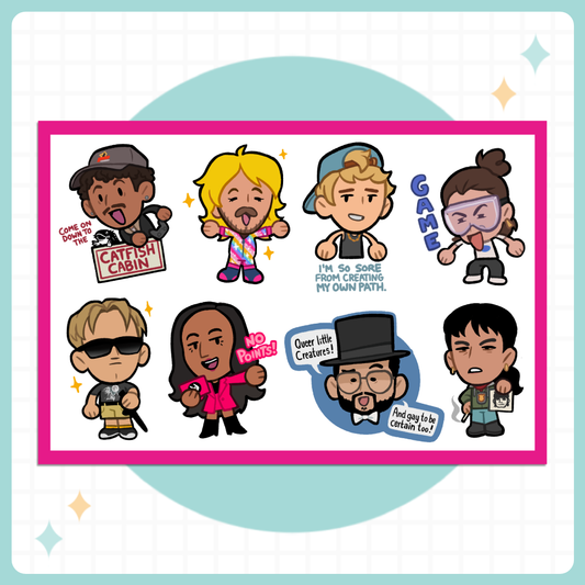 Little Guys from Youtube Sticker Sheet