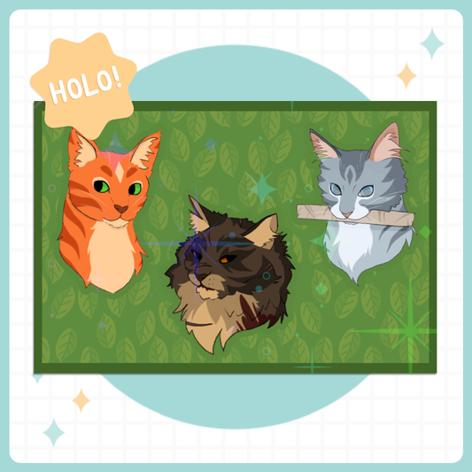 Starry Cats Holo Sticker Sheet